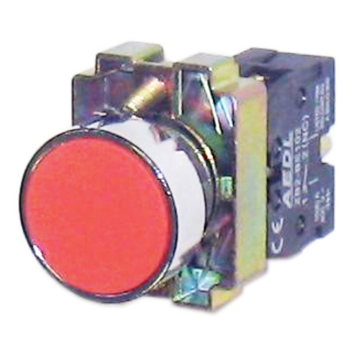 Кнопка плоская без фиксации 22 мм 1NC, красный, ЭНЕРГИЯ XB2-BA42 (Е0901-0011)