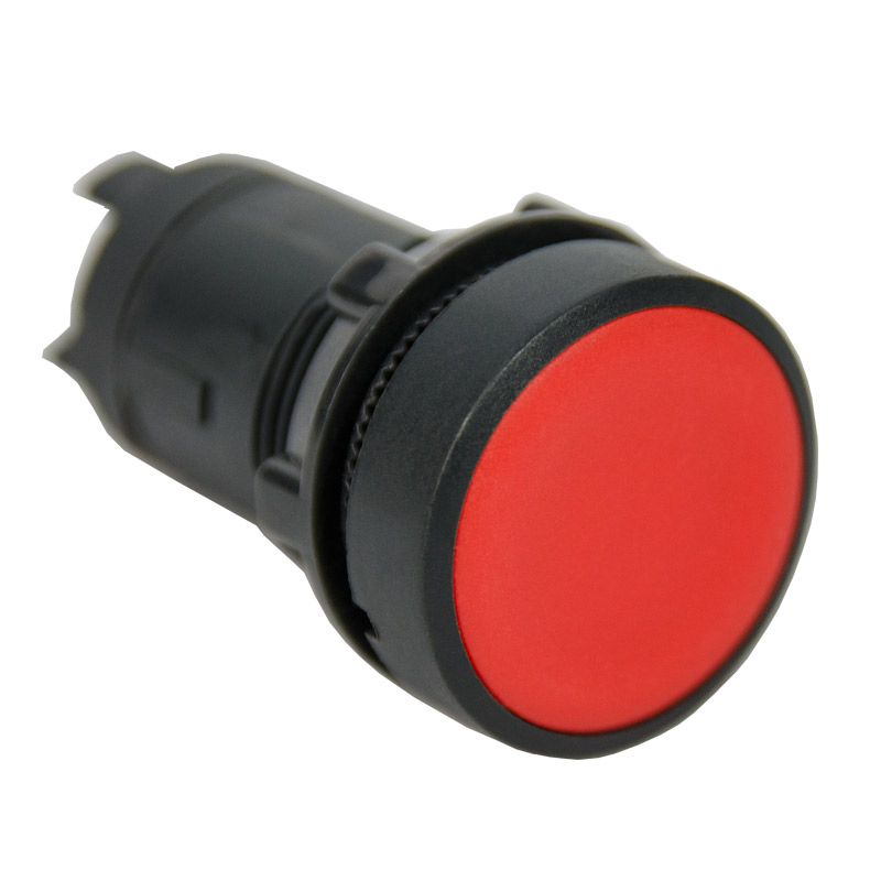 Кнопка плоская без фиксации 22 мм 1NC, красный, ЭНЕРГИЯ XB7-EA42 (Е0901-0023)