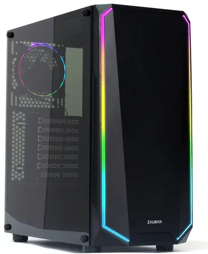 Корпус Zalman K1, Midi-Tower, без БП, черный