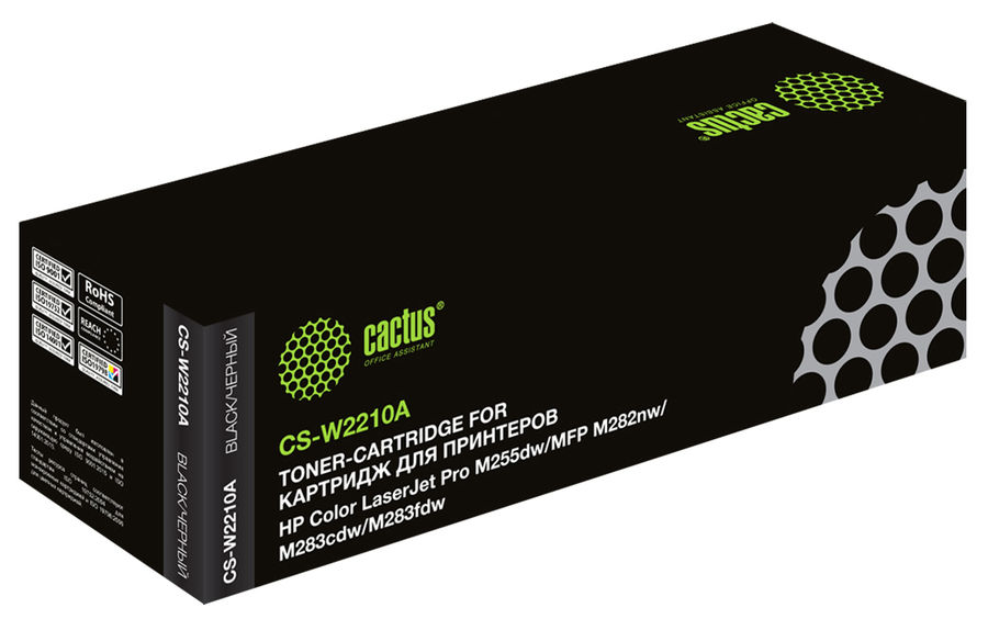 

Картридж лазерный Cactus CS-W2210A (№207A/W2210A), черный, 1350 страниц, совместимый для M255/MFP M282/M283 с чипом