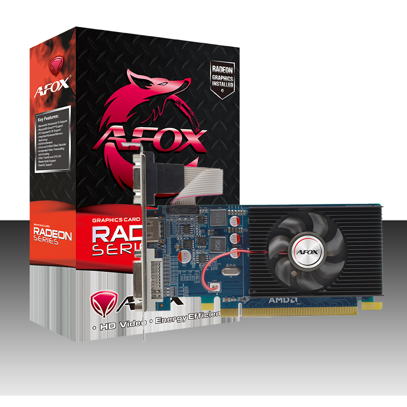 Видеокарта AFOX AMD Radeon R5 230, 2Gb DDR3, 64bit, PCI-E, VGA, HDMI, Retail (AFR5230-2048D3L4)