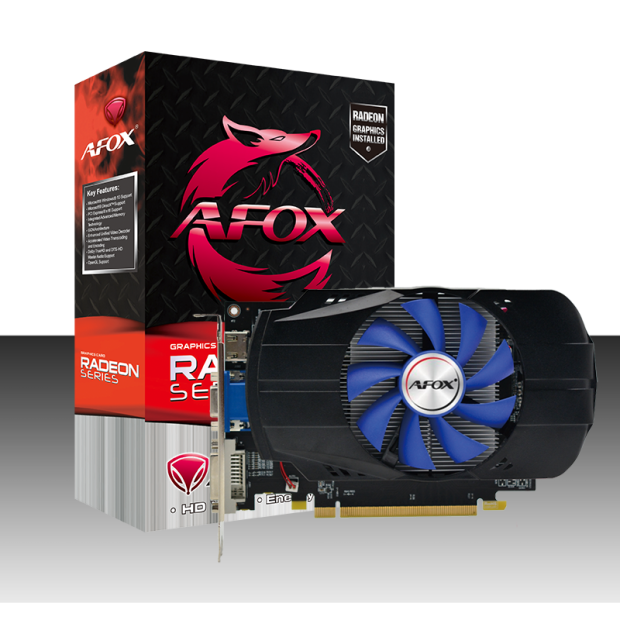 Видеокарта AFOX AMD Radeon R7 350, 2Gb DDR5, 128bit, PCI-E, VGA, DVI, HDMI, Retail (AFR7350-2048D5H4) - фото 1