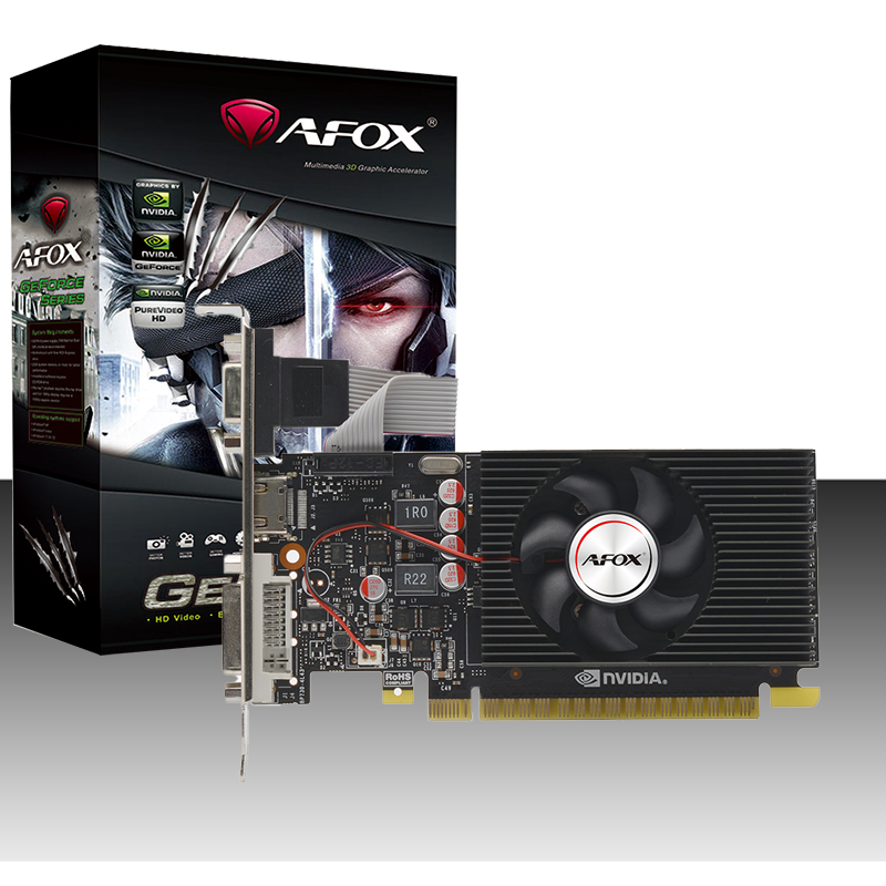 Видеокарта AFOX NVIDIA GeForce GT 240 LP, 1Gb DDR3, 128bit, PCI-E, VGA, DVI, HDMI, Retail (AF240-1024D3L4)