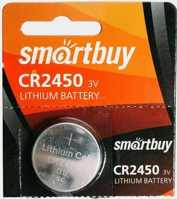 

Батарея Smartbuy CR2450, 3V, 1шт. (SBBL-2450-5B)