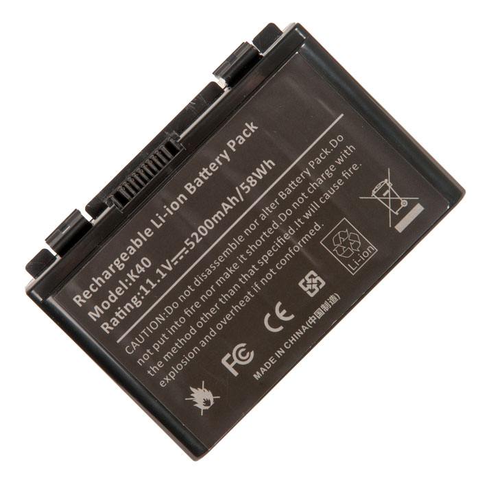 

Аккумуляторная батарея A32-F82 для Asus K40 (A32-F82; A32-F52), 11.1V, 5200mAh, черный, A32-F82