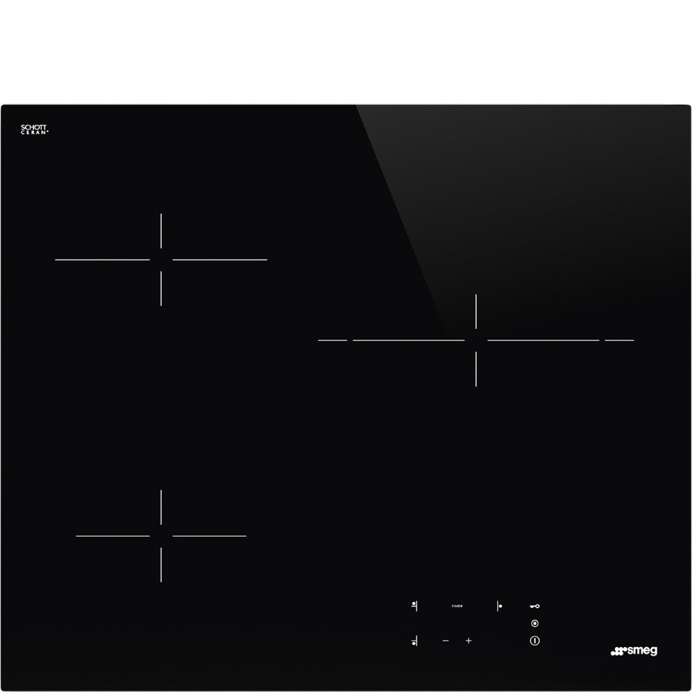 

Электрическая варочная панель SMEG SE263TD1 3 конфорки, черный/серебристый (SE263TD1), SE263TD1