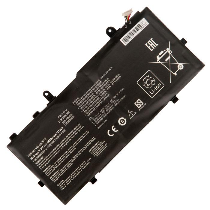 

Аккумуляторная батарея C21N1714 для Asus Vivobook Flip TP401N, TP401CA, TP401NA, 7.6V, 4900mAh, черный, OEM, C21N1714