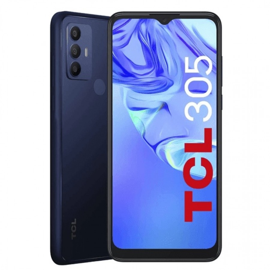 Смартфон TCL 305, 6.52" 720x1600 IPS, MediaTek Helio A22, 2Gb RAM, 32Gb, 3G/4G, Wi-Fi, BT, 3xCam, 2-Sim, 5000 мА⋅ч, USB Type-C, Android 11, синий