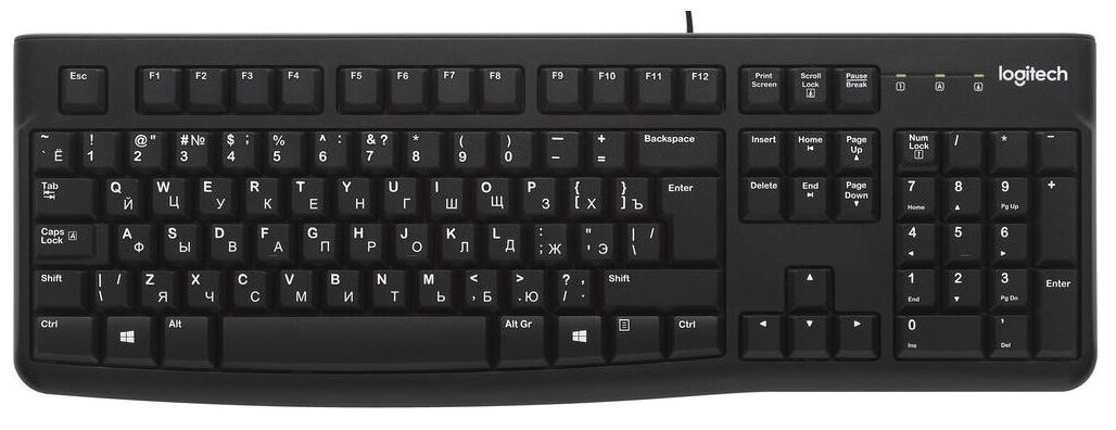 Клавиатура проводная Logitech K120 black (немного рваная упаковка)