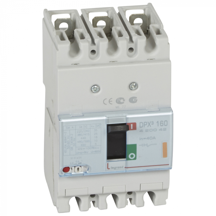 

Выключатель автоматический Legrand DPX3 трехполюсный (3P/3П) 40А 25кА (Legrand 420042), DPX3