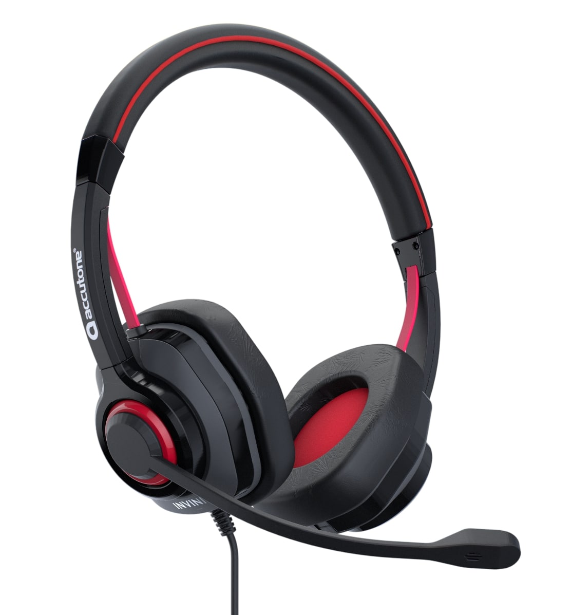 

Гарнитура Accutone Invinit6, Jack 3.5mm/USB, черный/красный (ZA-I6B-35), Invinit6