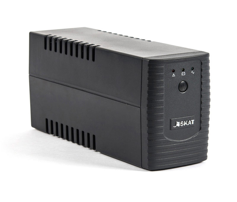 ИБП БАСТИОН SKAT-UPS 600/350, 600 VA, 350 Вт, EURO+IEC, розеток - 2, USB, черный (449)