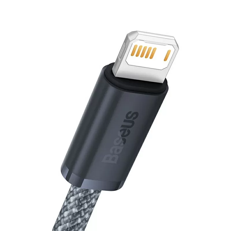 

Кабель Lightning 8-pin-USB, экранированный, 2.4A, 1м, серый Baseus Dynamic Series (CALD000416)