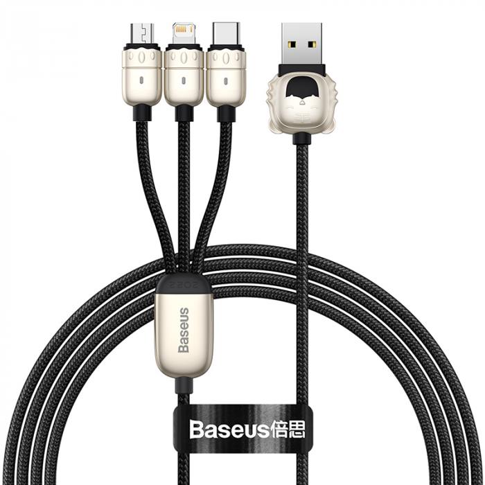 

Кабель USB-Micro USB/USB Type-C/Lightning 8-pin, 3.5A, 1.2м, черный Baseus Year of the Tiger (CASX010001)