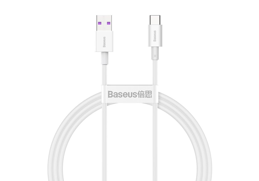 

Кабель USB Type-C-USB, быстрая зарядка, 6А, 1 м, черный, Baseus Superior Series (CATYS-01)