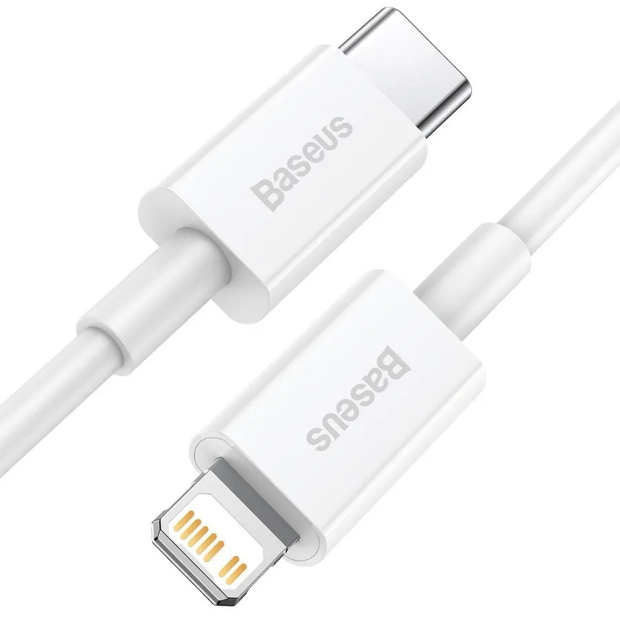 

Кабель Lightning 8-pin-USB Type-C, 6A быстрая зарядка, 2м, белый Baseus Superior Series (CATLYS-C02)