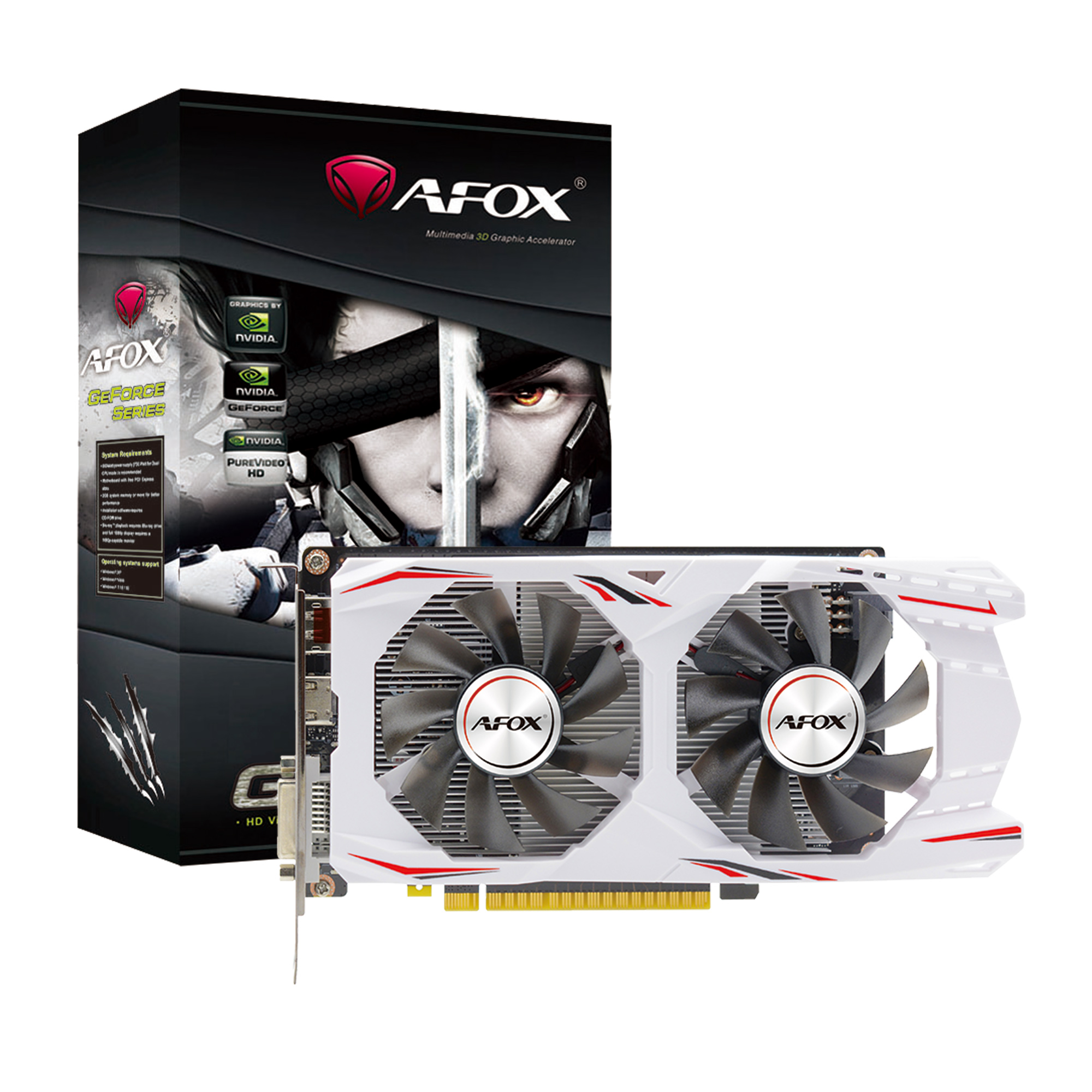 

Видеокарта AFOX NVIDIA GeForce GTX 1050ti, 4Gb DDR5, 128 бит, PCI-E, DVI, HDMI, DP, Retail (AF1050TI-4096D5H7-V6)