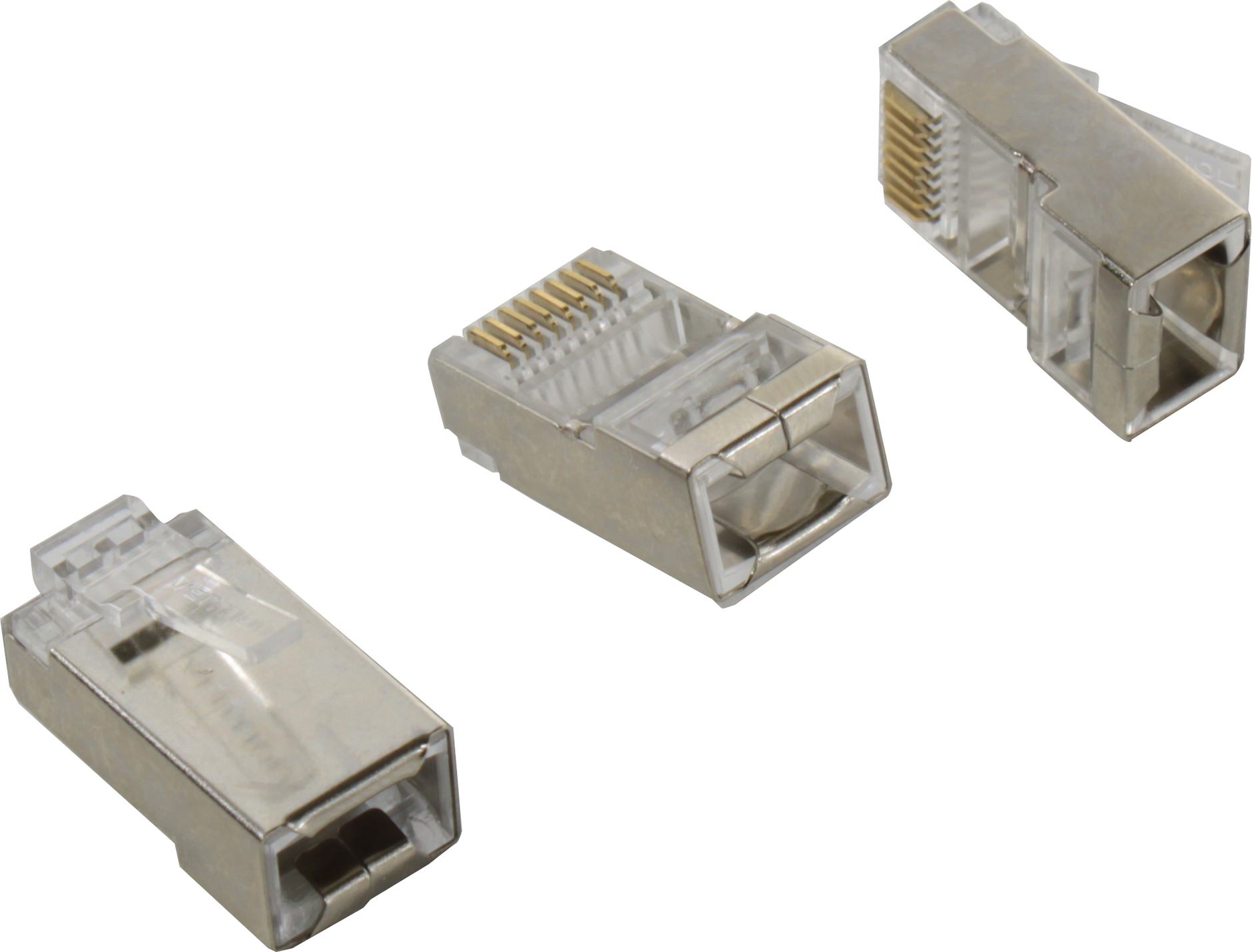 Коннектор RJ-45 8P8C категория 5e, экранированный, 50шт., Vention (IDAR0-50)