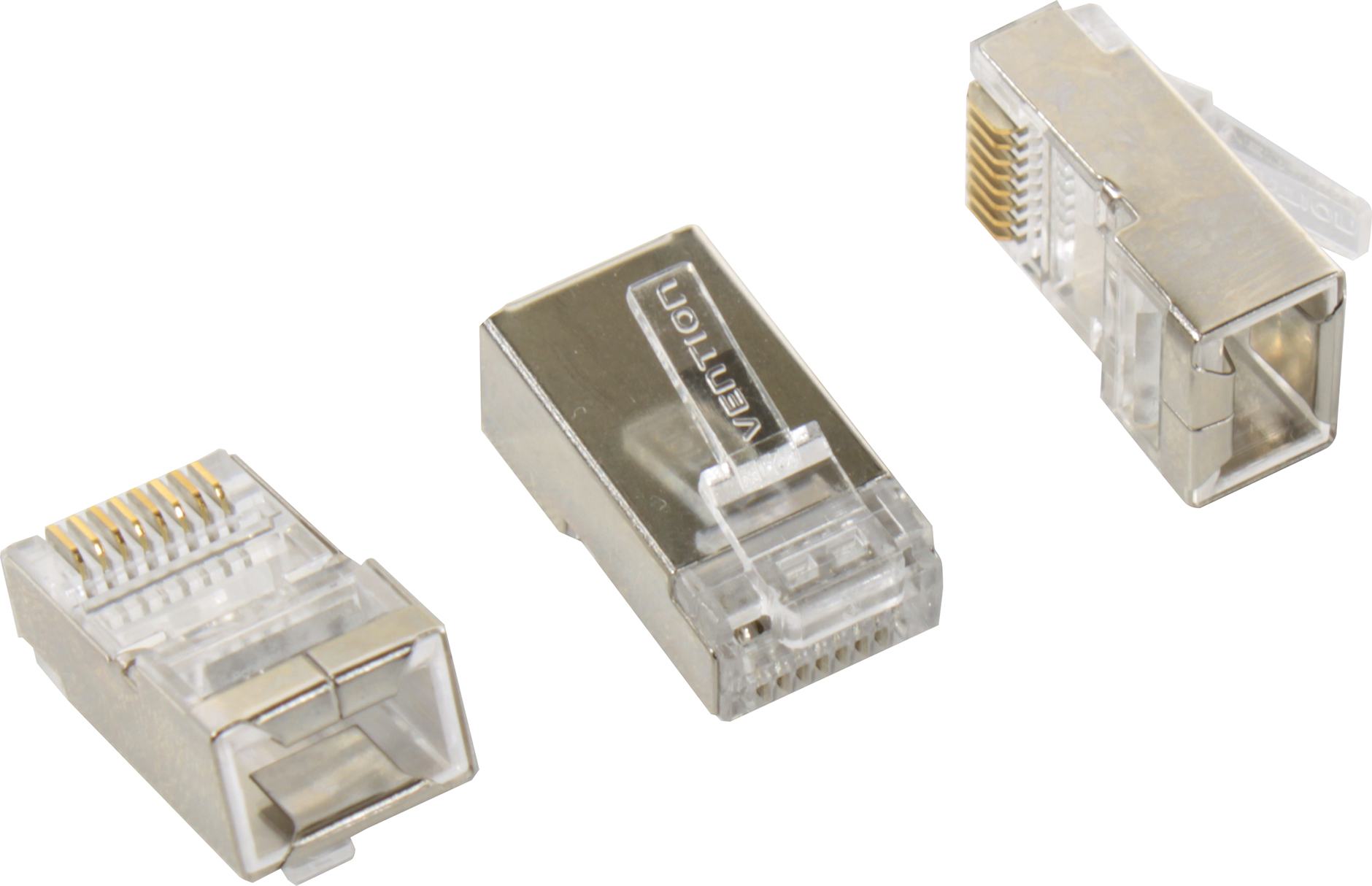 Коннектор RJ-45 8P8C категория 6a, экранированный, 10шт., Vention (IDFR0-10)