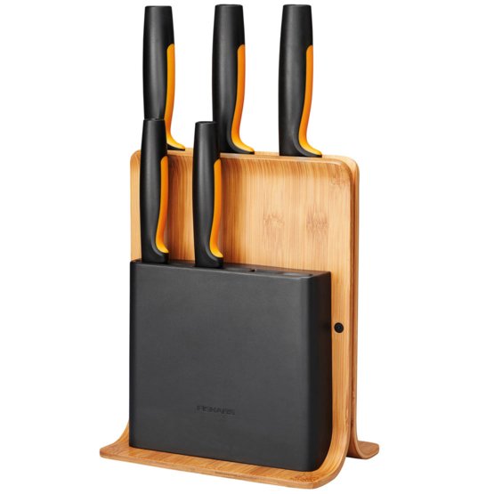

Набор ножей FISKARS Functional Form, 5 шт., подставка, дерево/черный (1057552), Functional Form
