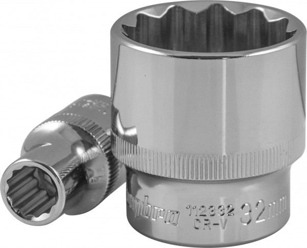 

Головка торцевая Ombra 112321, 12-гранная, 21мм, 1/2", высота 38мм (112321), 112321