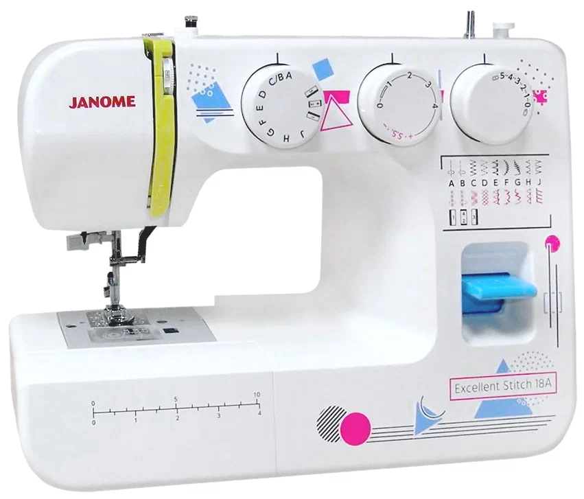 

Швейная машина Janome Excellent Stitch 18A, белый (18A), 18A