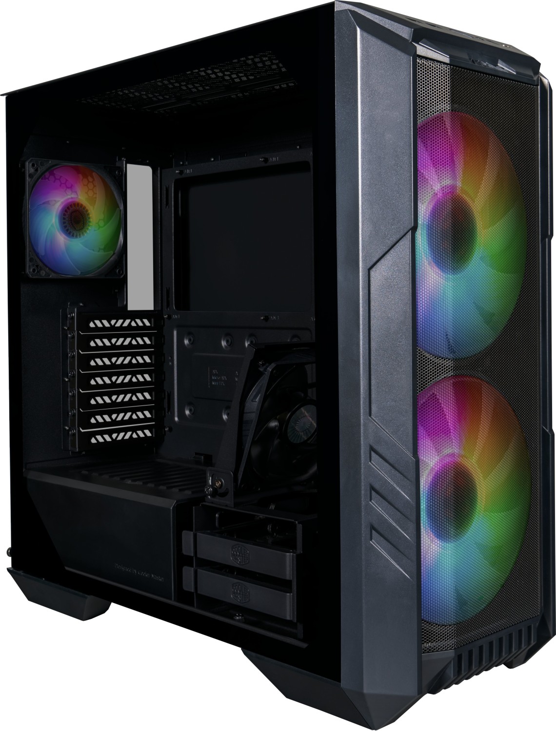 Корпус COOLERMASTER HAF 500P, EATX, Midi-Tower, 2xUSB 3.0, USB Type-C, RGB подсветка, черный, без БП (H500-KGNN-S00)