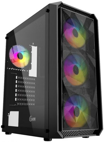 Корпус PowerCase Mistral Edge, Midi-Tower, без БП, черный