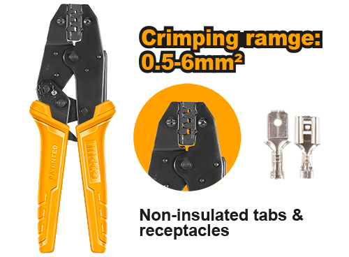 Пресс клещи обжимные 0,5-6мм INGCO INDUSTRIAL HRCPC0506