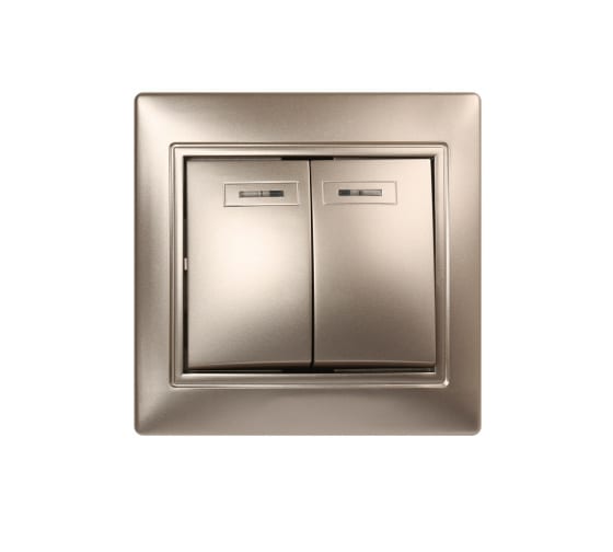 

Выключатель SMARTBUY Венера, 2кл., индикатор/подсветка, скрытый монтаж, в сборе, шампань (SBE-01c-10-SW2-1-c), 0