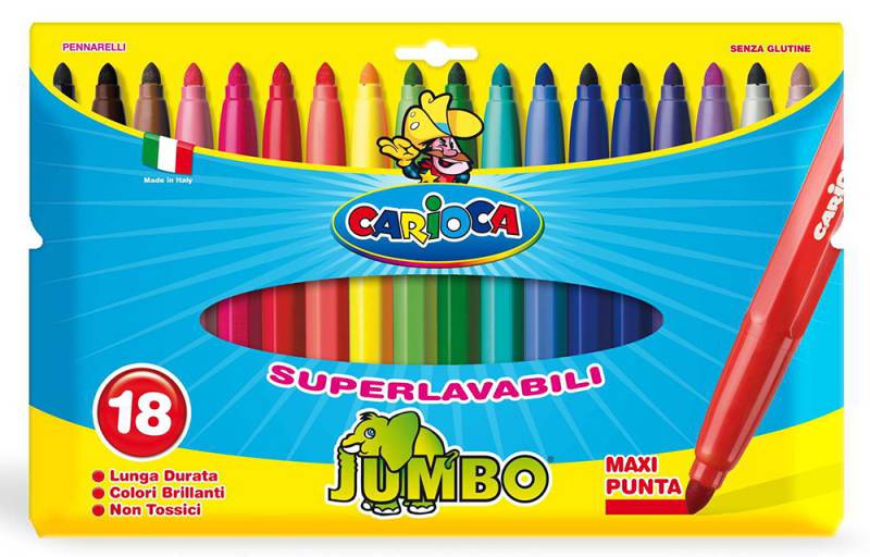 

Фломастеры Carioca JUMBO, 18 шт. (40566), JUMBO