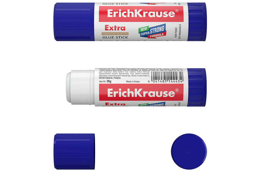 

Клей ПВП Erich Krause Extra 14443, твердый, без дозатора, 36 г, 14443
