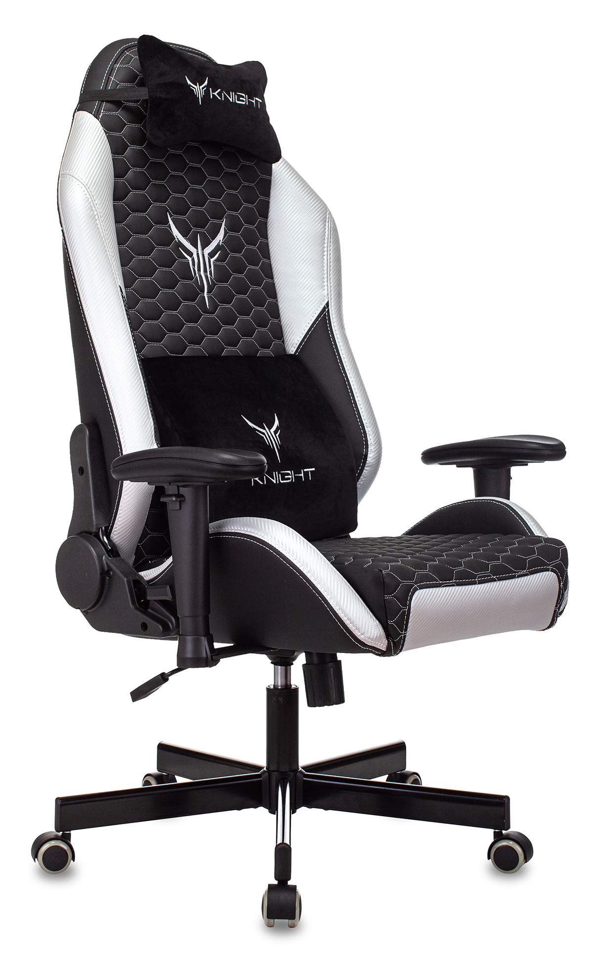 

Кресло игровое Бюрократ Knight Neon, черный/серебряный (KNIGHT NEON SILVER), Neon