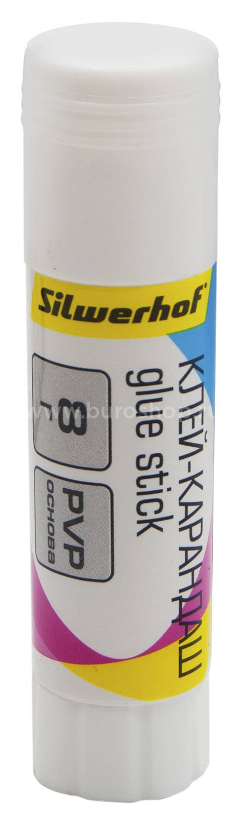

Клей карандаш ПВА Silwerhof 431462-08, твердый, 8 г, 431462-08