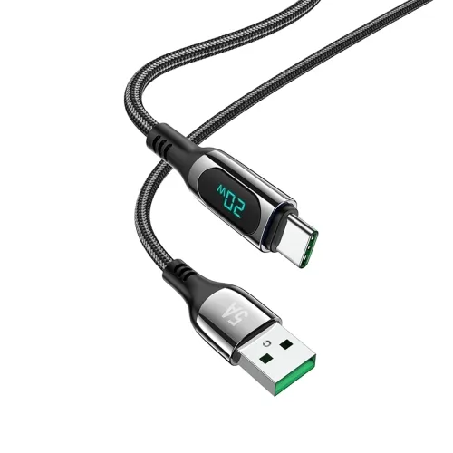 

Кабель Lightning 8-pin-USB, 2.4A, 1.2м, черный HOCO extreme S51 (749215 ), S51