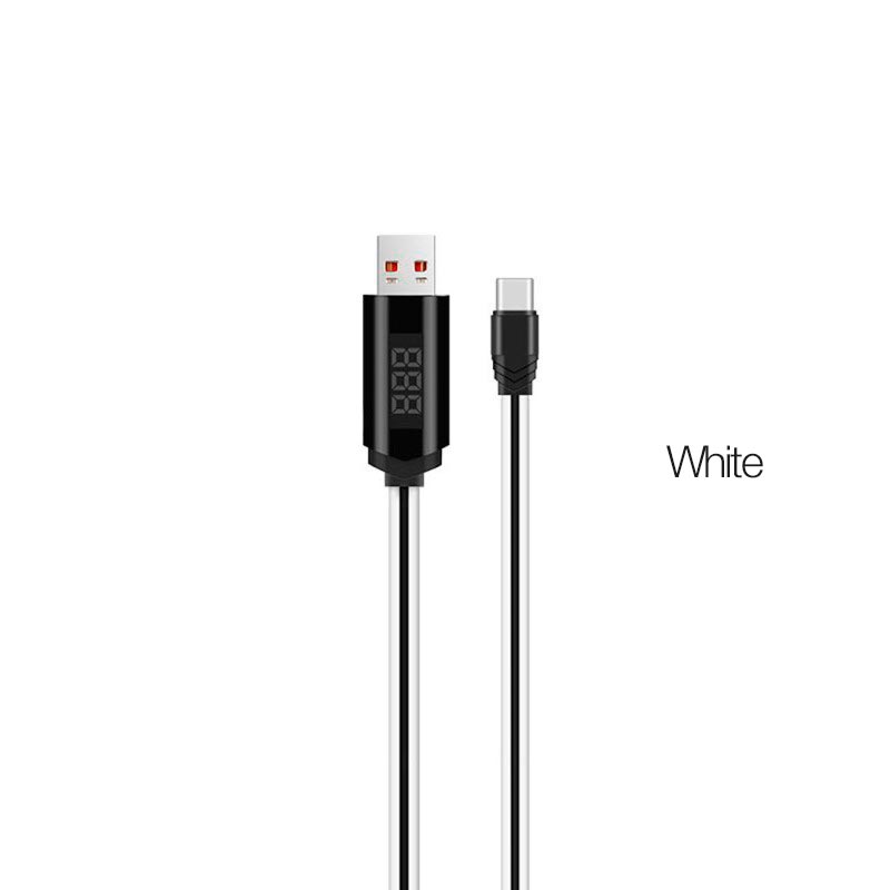 

Кабель USB Type-C(m)-USB 2.0(Am), 2A, 1.2м, белый HOCO displayed timing U29 (6957531062981 ), U29
