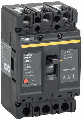 

Выключатель автоматический IEK ВА88-32 трехполюсный (3P/3П) 100A C 25кА (SVA10-3-0100-02), ВА88-32