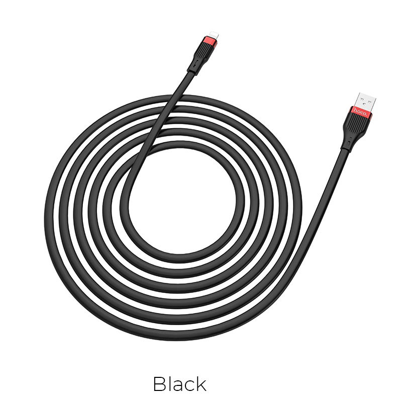 

Кабель Lightning 8-pin-USB, 2.4A, 1.2м, черный HOCO Forest U72 (713247), U72