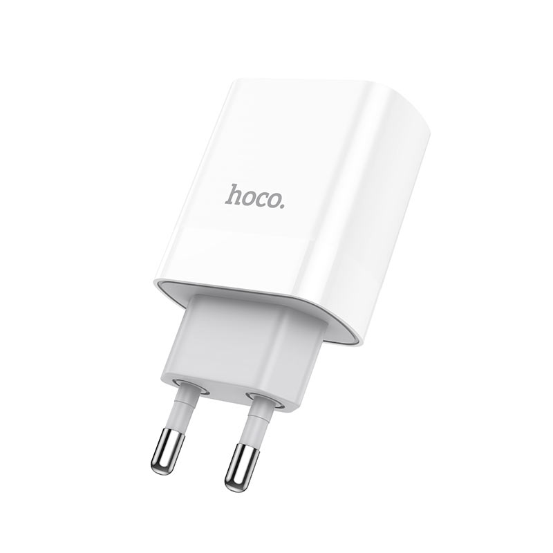 

Сетевое зарядное устройство Hoco C80A Rapido 18W, 2xUSB, USB type-C, Quick Charge, PD, 3A, белый, C80A Rapido
