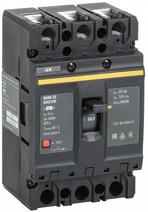 

Выключатель автоматический IEK ВА88-32 трехполюсный (3P/3П) 25A 25кА (SVA10-3-0025-02), ВА88-32