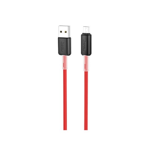 

Кабель Micro USB 2.0(Bm)-USB 2.0(Am), 3A, 1м, красный HOCO Soft X48 (6931474728142 ), X48