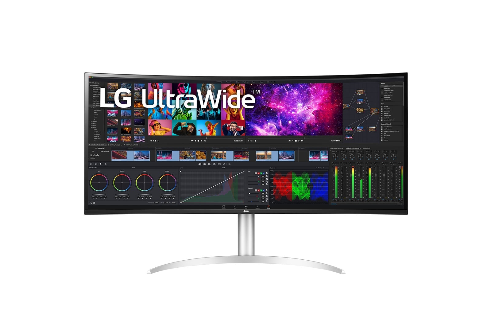 

Монитор 39.7" LG UltraWide 40WP95C-W IPS, изогнутый, 5120×2160 (21:9), 300кд/м2, 72Hz, 5мс, 178°/178°, FreeSync, HDMI, DisplayPort, Thunderbolt, USB Type-C, USB-Hub, белый (40WP95C-W.ARUZ), 40WP95C-W