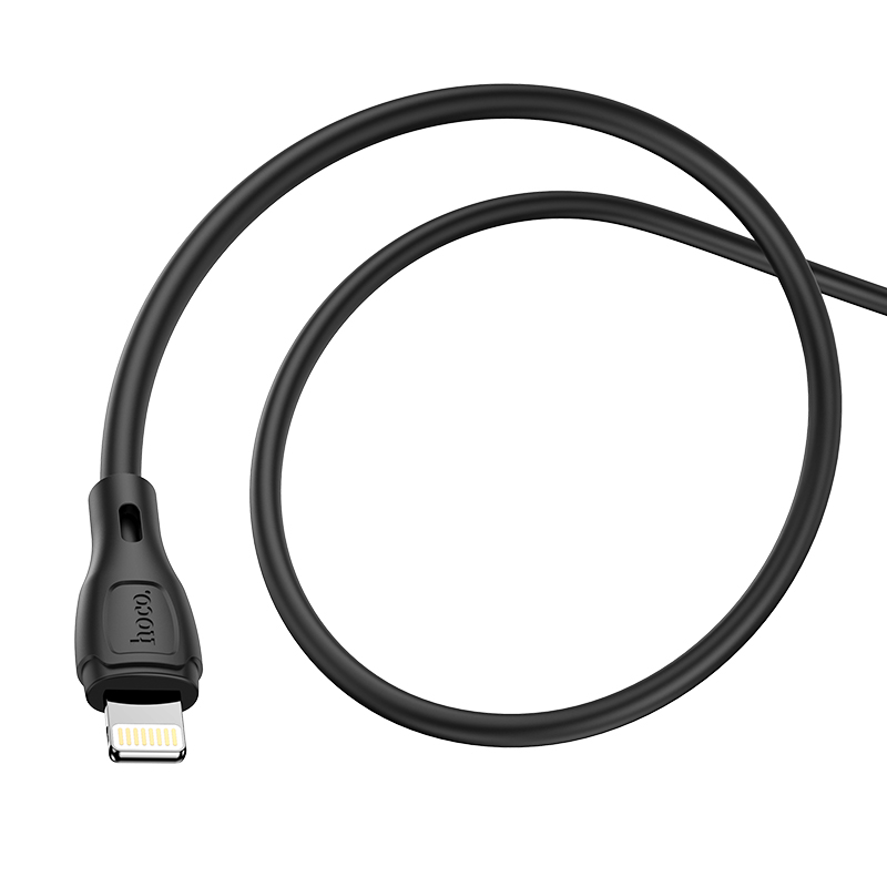 

Кабель Lightning 8-pin(m)-USB 2.0(Am), 2.4A, 1м, черный HOCO Ultimate X61 (6931474747808), X61