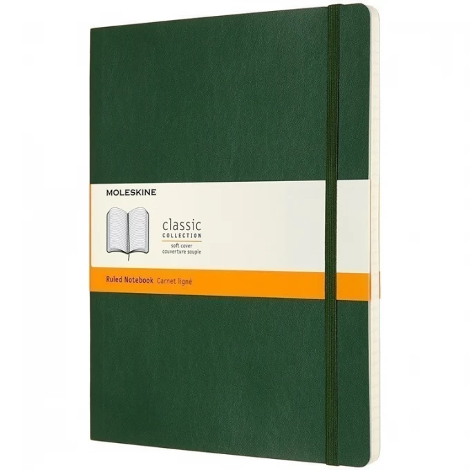 

Блокнот Moleskine CLASSIC, 130х210мм, клетка, 240 листов, зеленый (QP061K15), CLASSIC
