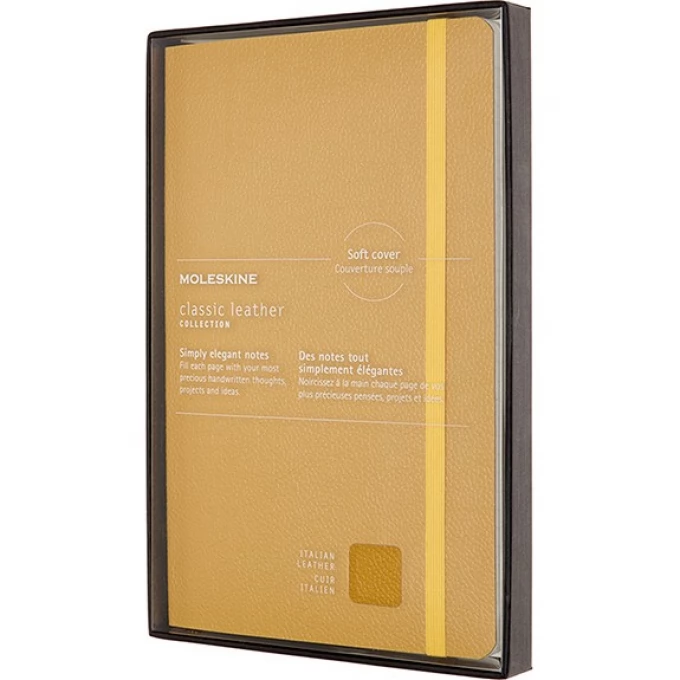 

Блокнот Moleskine LIMITED EDITION LEATHER, 130х210мм, линейка, 176 листов, желтый (LCLH31SM17BOX), LIMITED EDITION LEATHER