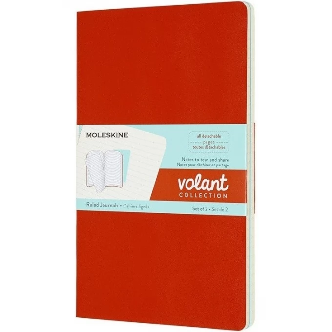 

Блокнот Moleskine VOLANT, 90x140, линейка, 80 листов, голубой (QP711F16B24), VOLANT