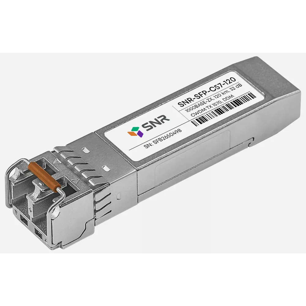 

Модуль SFP SNR, 120км, LC, 32 дБ, Tx:1590 нм, 1 Гбит/с, SM, двойной (SNR-SFP-C59-120), 0