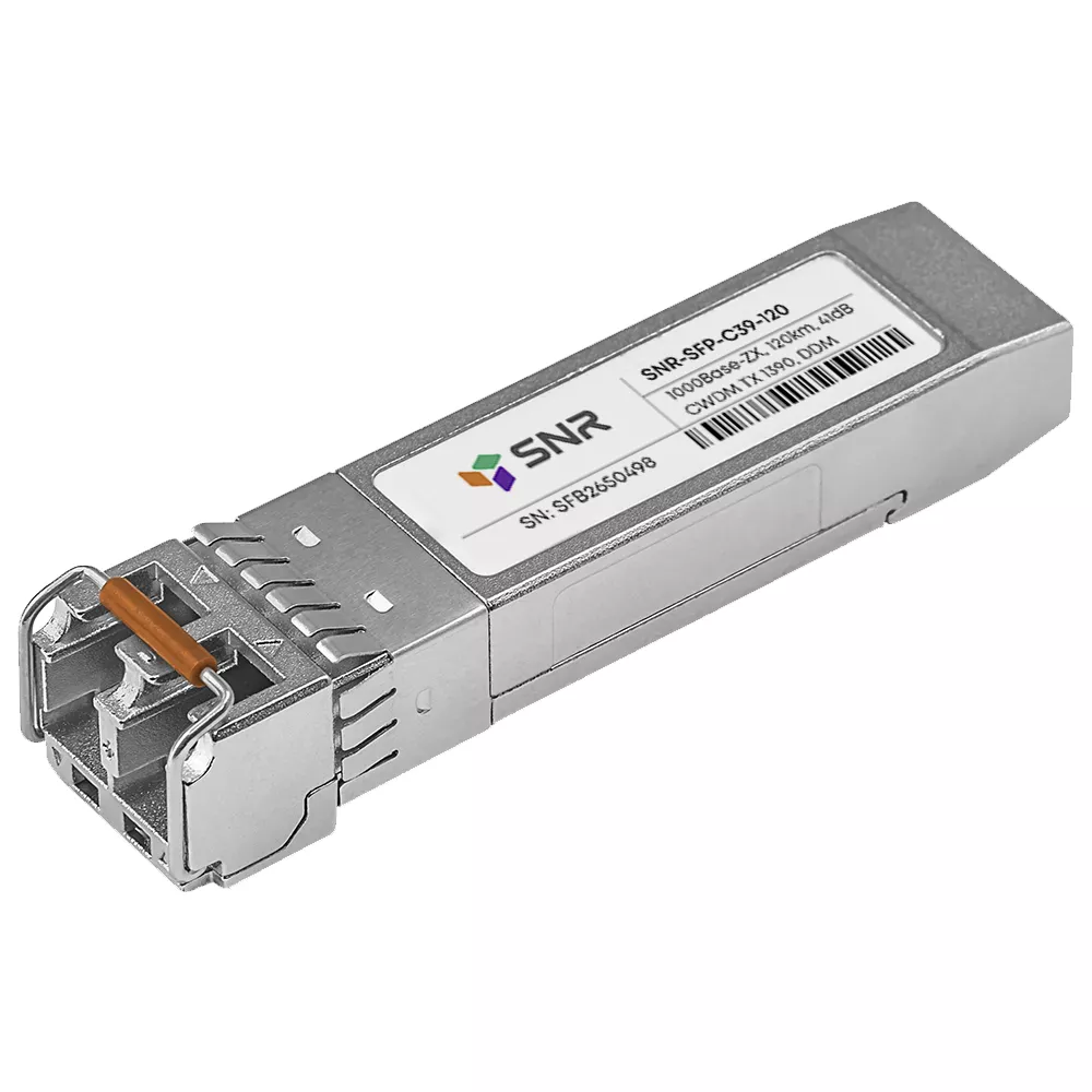 

Модуль SFP SNR, 120км, LC, 41 дБ, Tx:1390 нм, 1 Гбит/с, SM, двойной (SNR-SFP-C39-120), 0