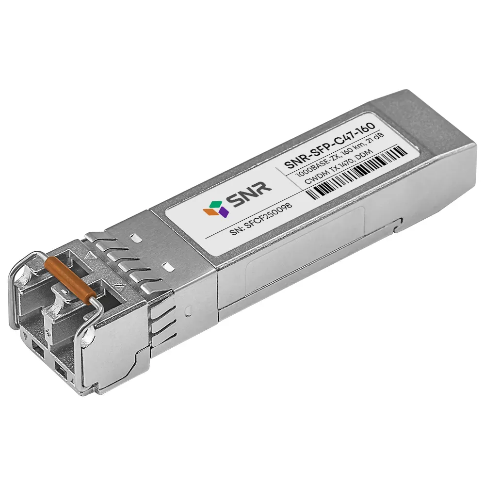 

Модуль SFP SNR, 160км, LC, 41 дБ, Tx:1470 нм, 1 Гбит/с, SM, двойной (SNR-SFP-C47-160), 0