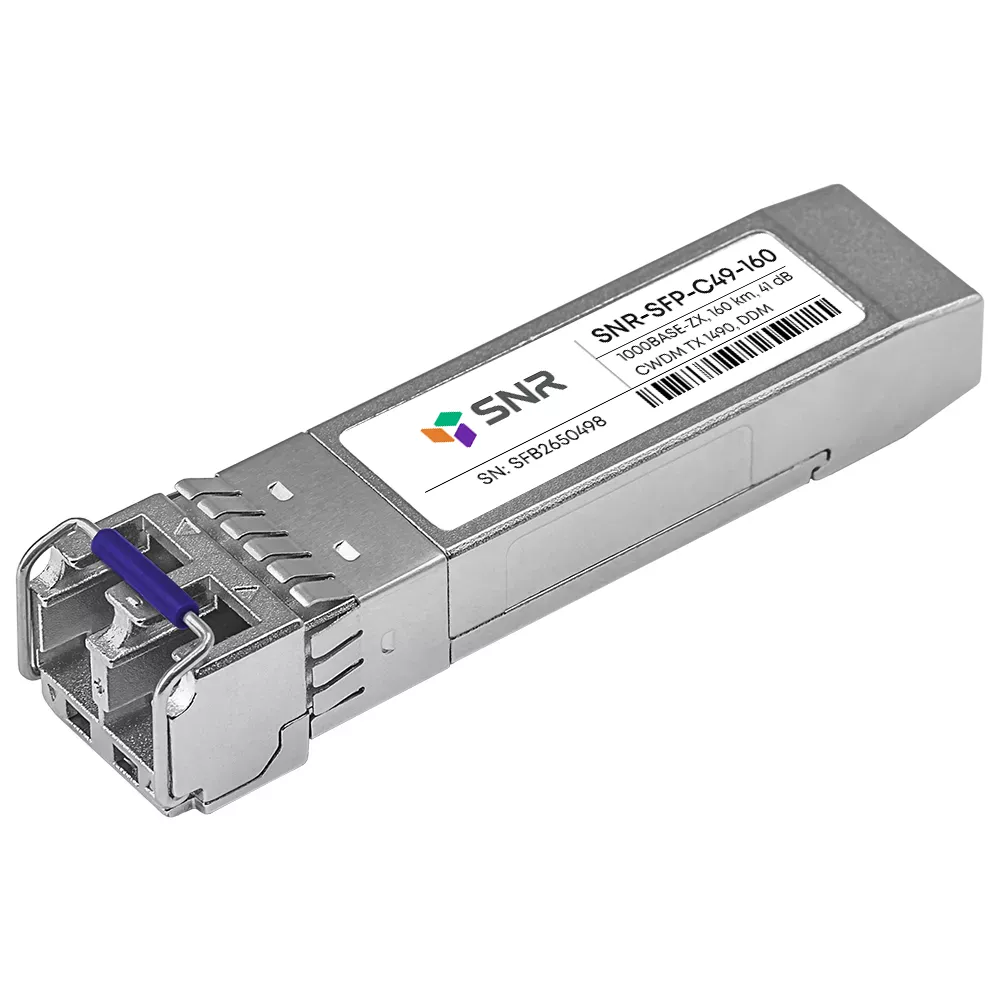 

Модуль SFP SNR, 160 км, LC, Tx:1490 нм, 1 Гбит/с, SM, двойной (SNR-SFP-C49-160)